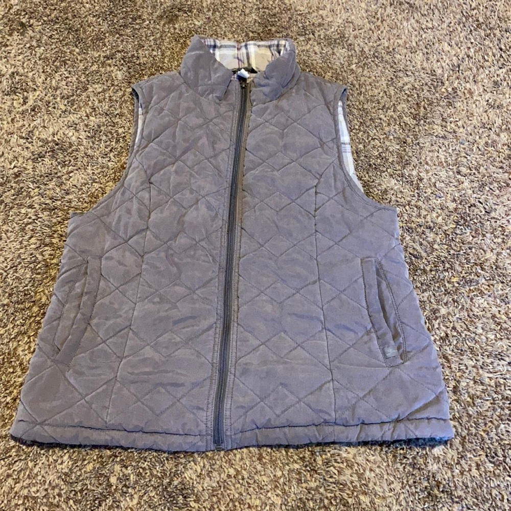 Flannel and quilted vest size large